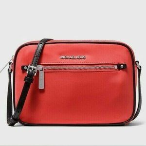 Brand New Mandarin MICHAEL MICHAEL KORS Polly Large Nylon Crossbody Bag